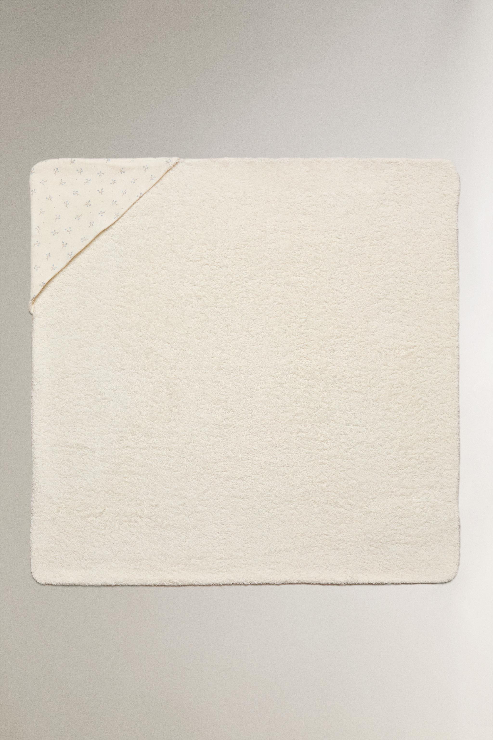 SERVIETTE DE BAIN CAPUCHE BÉBÉ MINIFLEUR